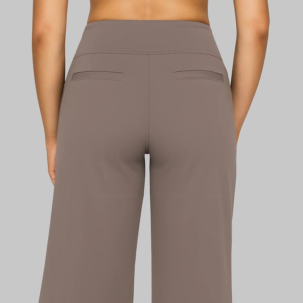 Women’s High Waisted Straight Leg Yoga Pants – Stretch Bootcut Lounge Pants with Pockets