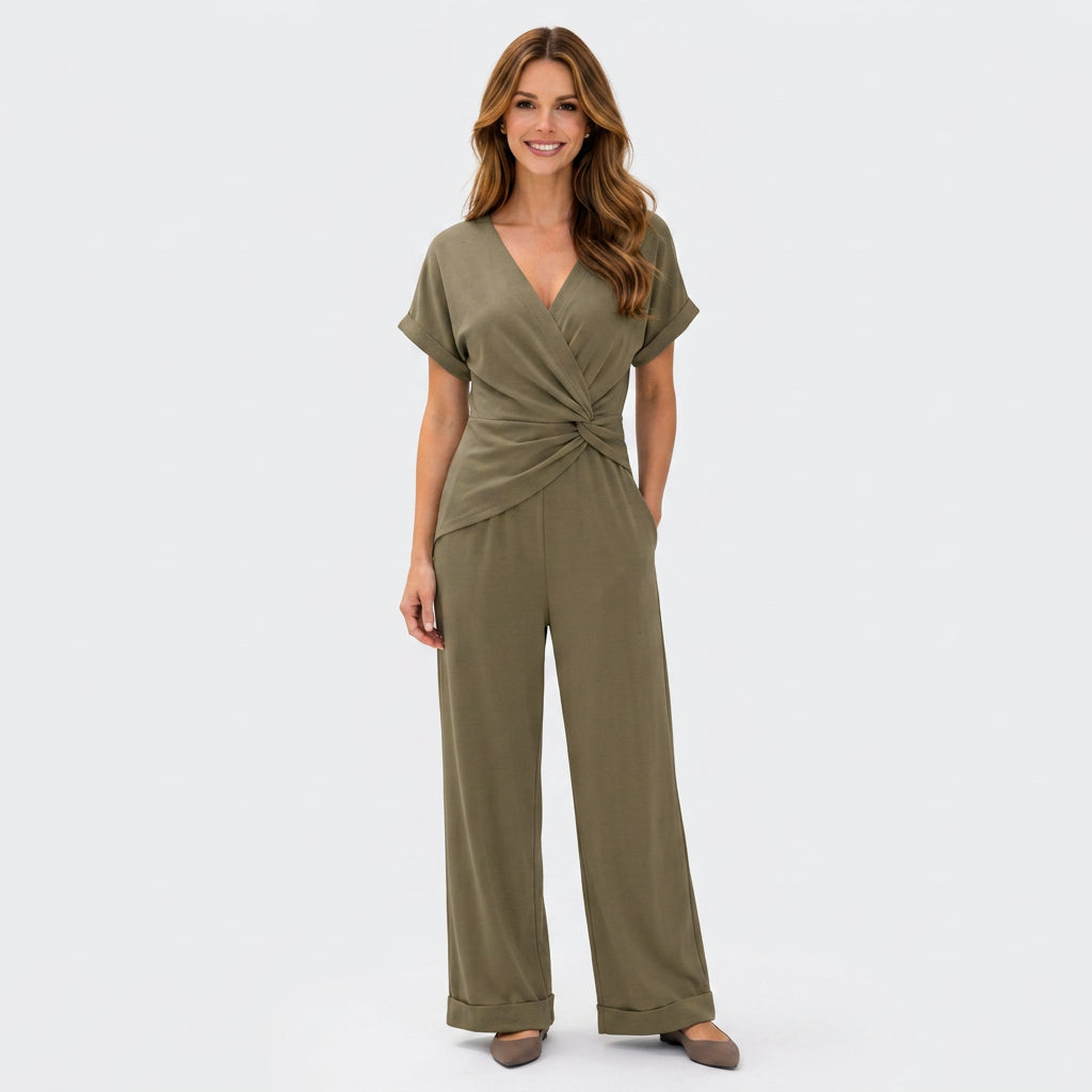 Wrap Waist Jumpsuit Women