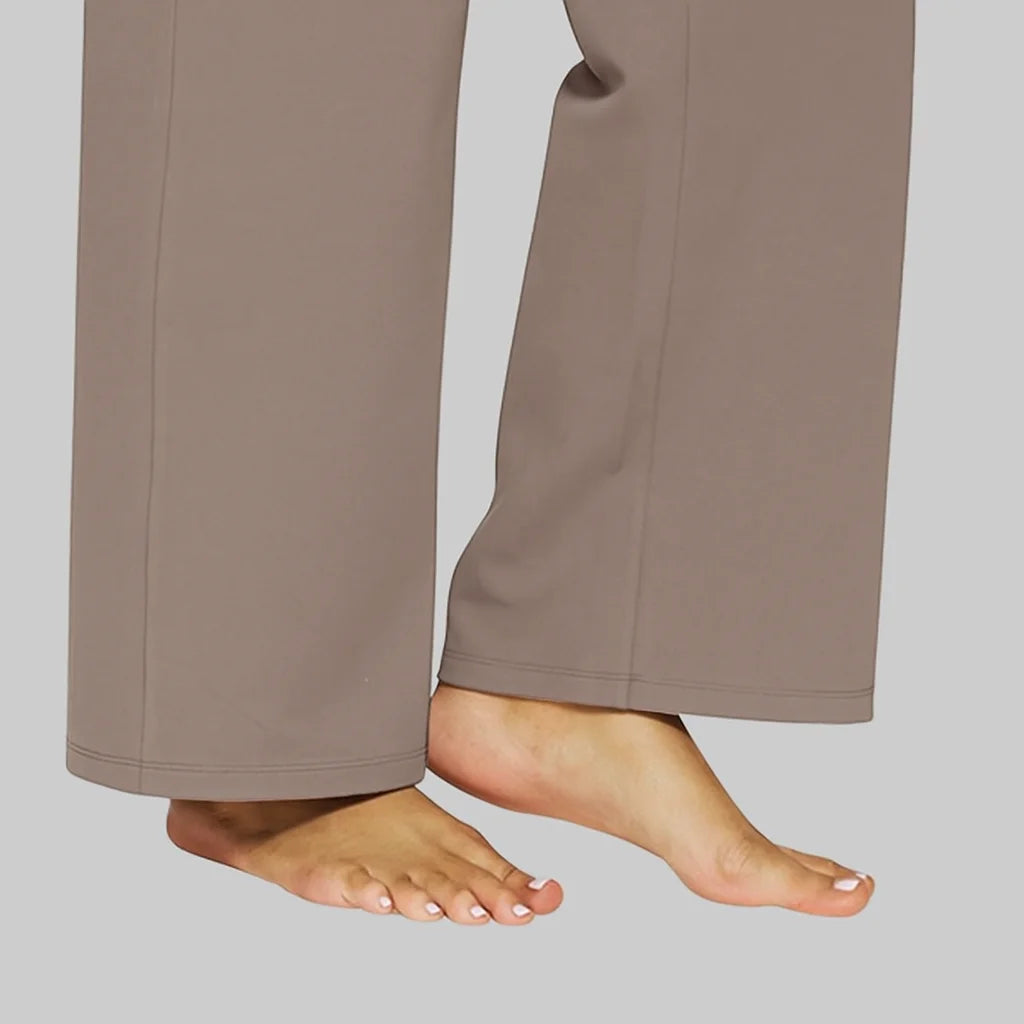 Women’s High Waisted Straight Leg Yoga Pants – Stretch Bootcut Lounge Pants with Pockets