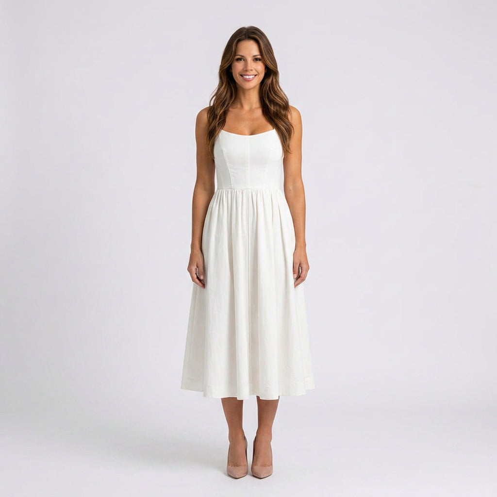 Women Spaghetti Strap Midi Dress