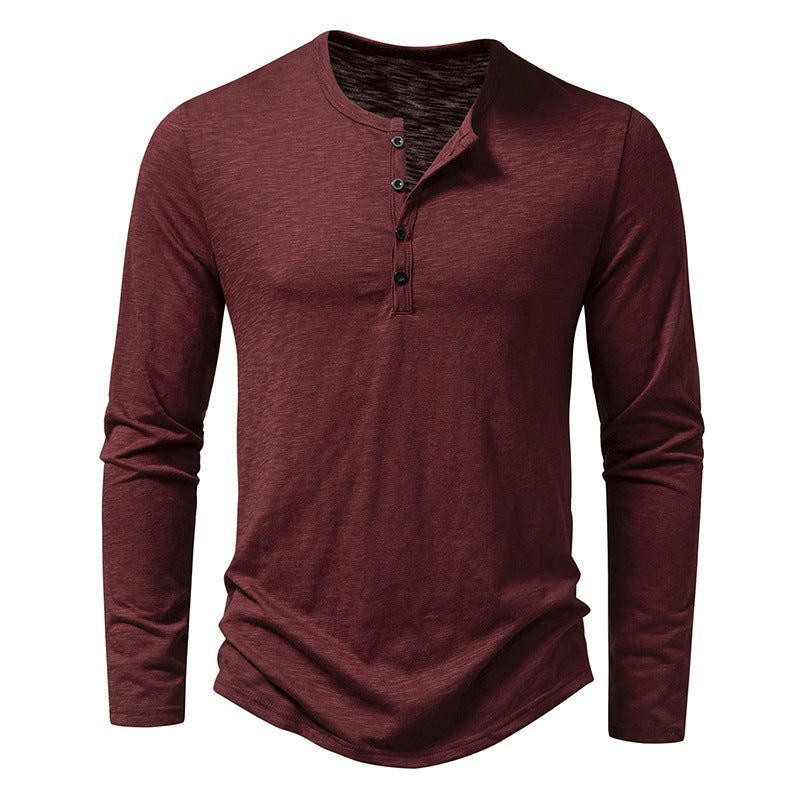Men’s Long Sleeve Henley T-Shirt