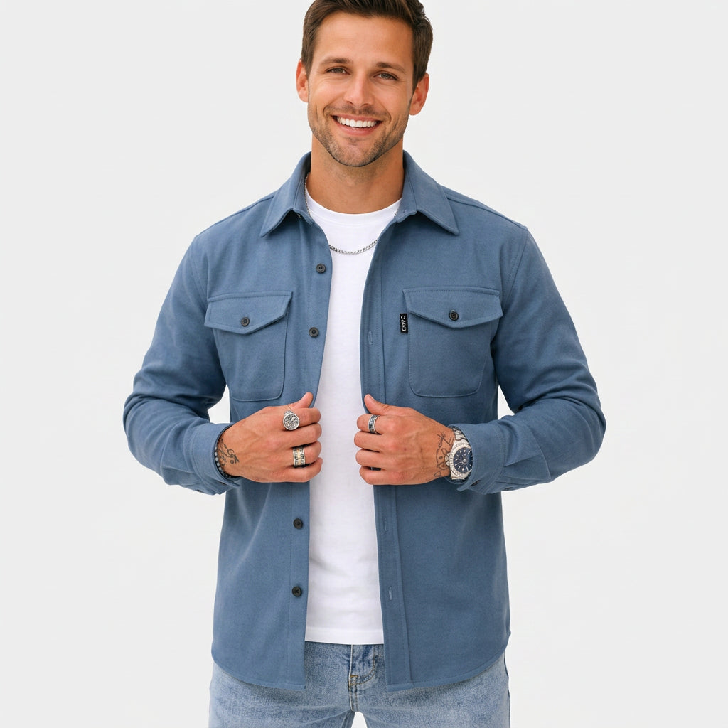 Men’s Button-Up Overshirt Jacket