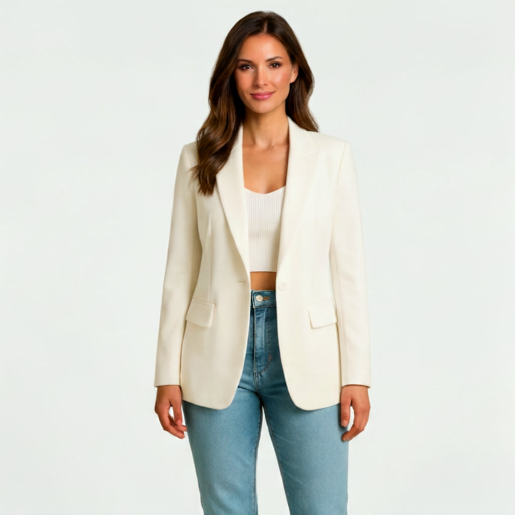 Women’s Single Button Blazer – Tailored Blazer Jacket