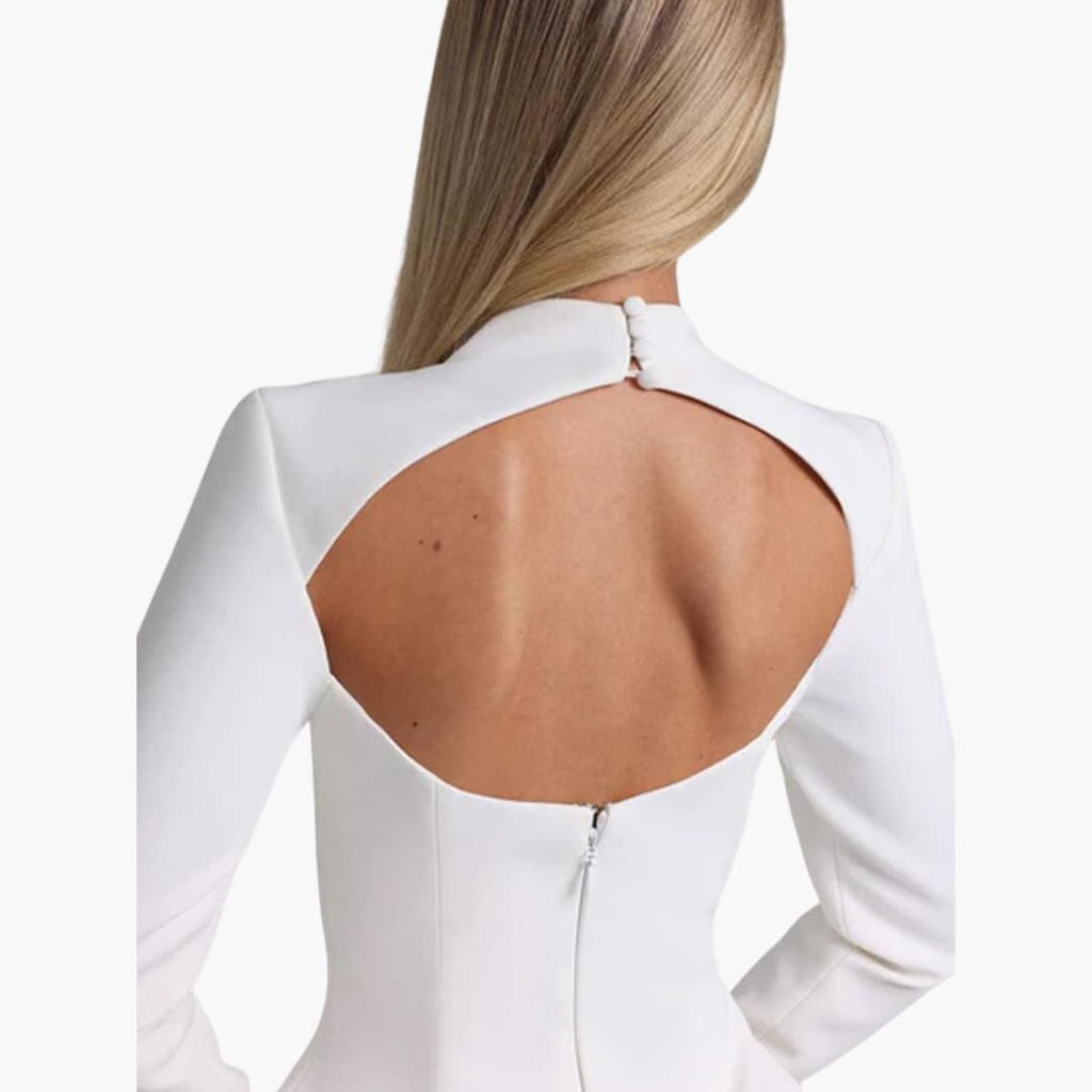 High Neck Fit And Flare Mini Dress Women