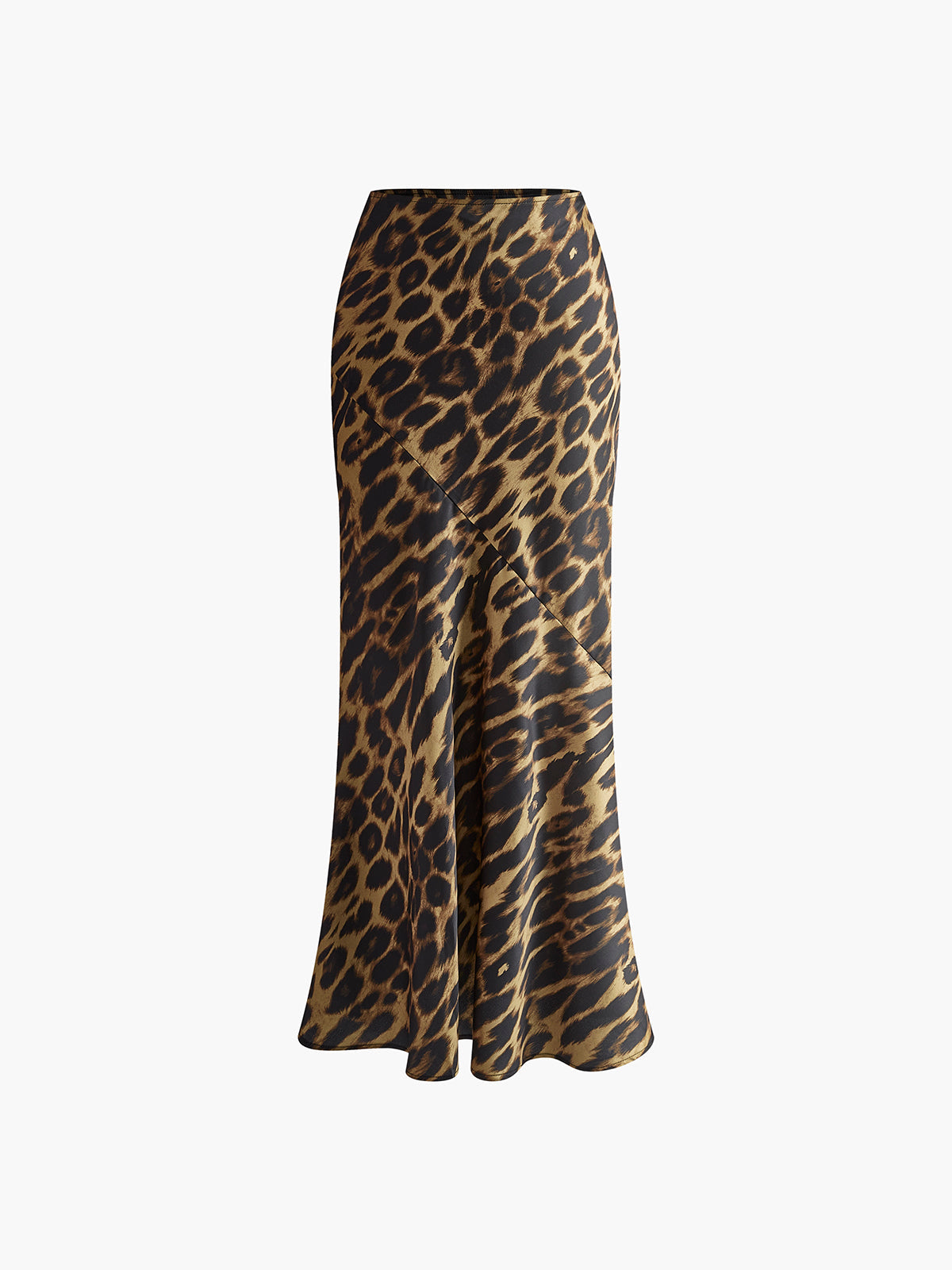Women Leopard Print Maxi Skirt