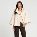 Women’s Belted Cape Jacket – High Neck Cape Coat