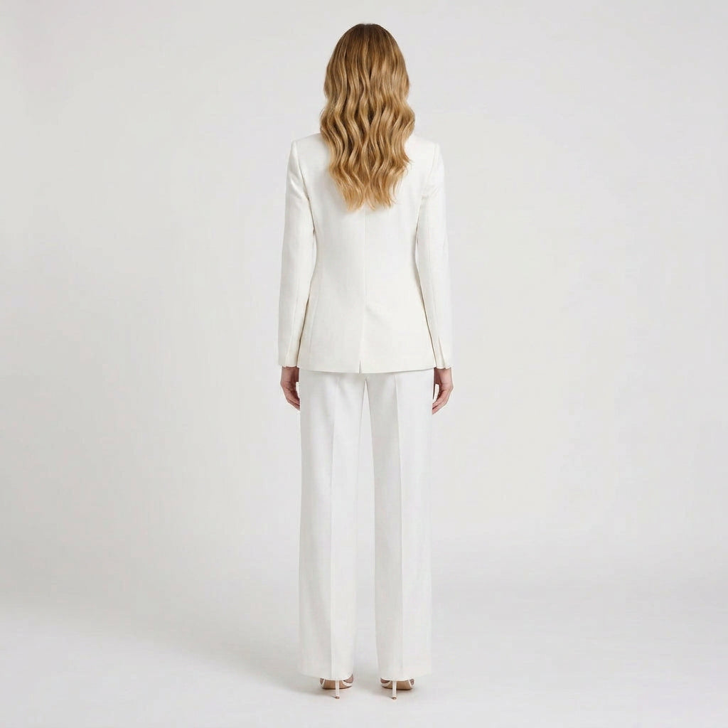 Women’s Two Piece Pants Suit Tailored Fit – Single Button Blazer Set
