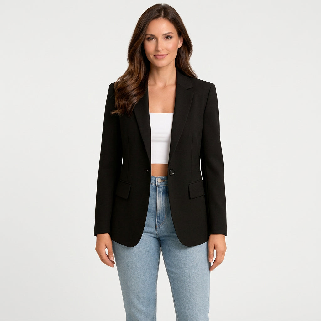 Women’s Single Button Blazer – Tailored Blazer Jacket