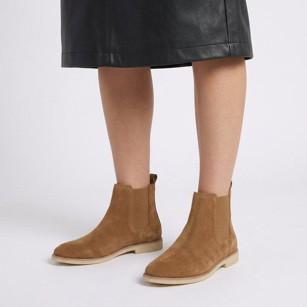 Women’s Chelsea Boots Flat Sole – Casual Ankle Boots