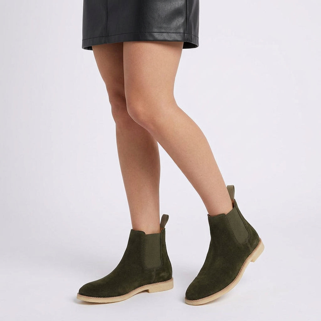 Women’s Chelsea Boots Flat Sole – Casual Ankle Boots