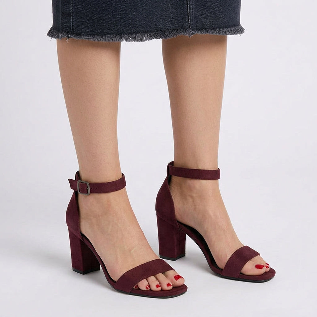 Women’s Block Heel Sandals Ankle Strap – Open Toe Dress Sandals