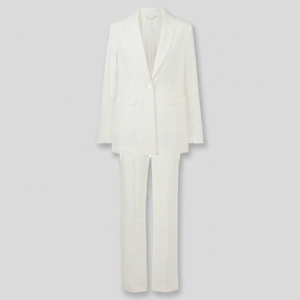 Women’s Two Piece Pants Suit Tailored Fit – Blazer and Straight Leg Pants Set