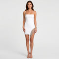Women’s Fringe Mini Dress Spaghetti Strap – Asymmetrical Party Dress