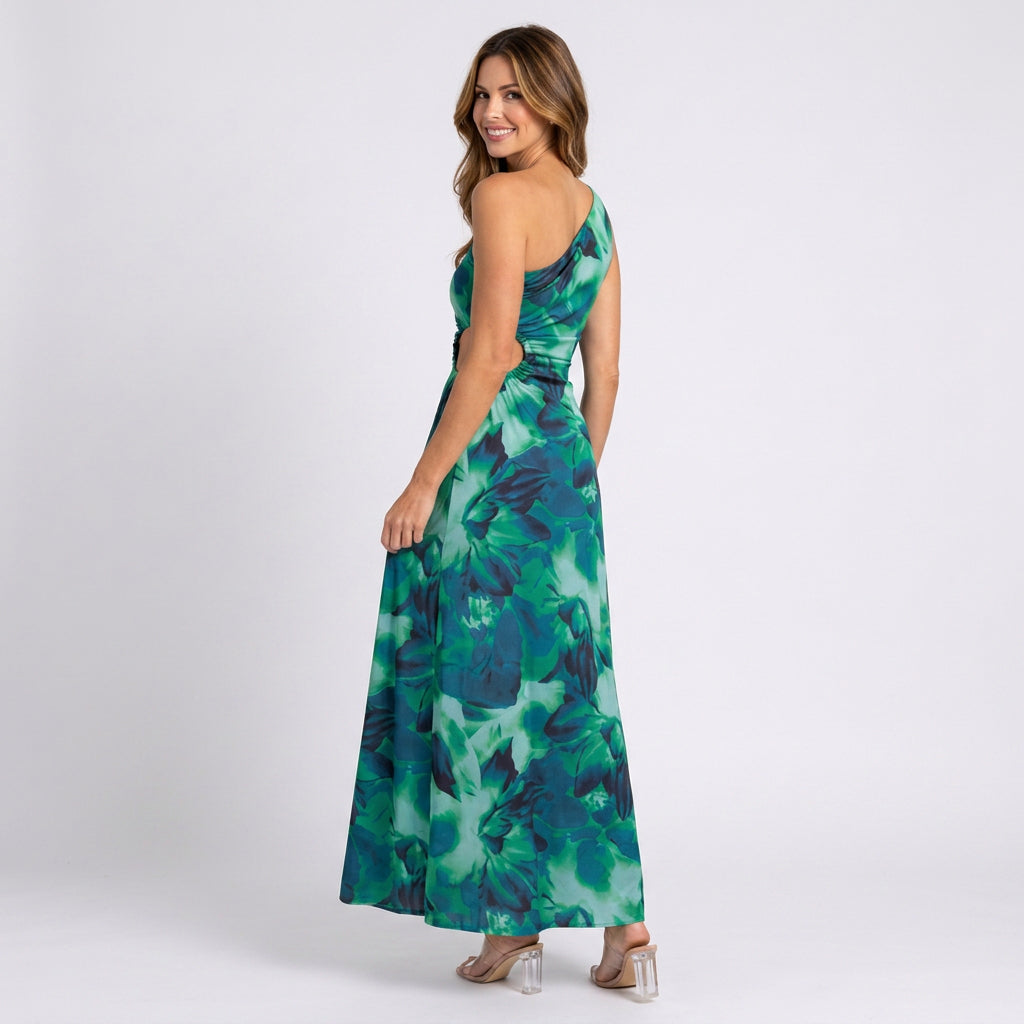 Women One Shoulder Maxi Dress