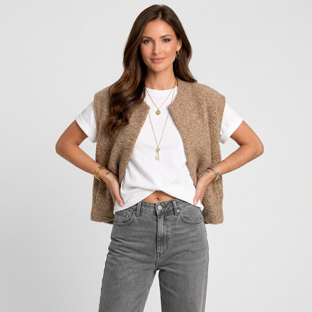 Women’s Knit Sweater Vest – Casual Layering Vest