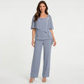 Women’s Two Piece Dress Set Layered Top – Wide Leg Pants Outfit