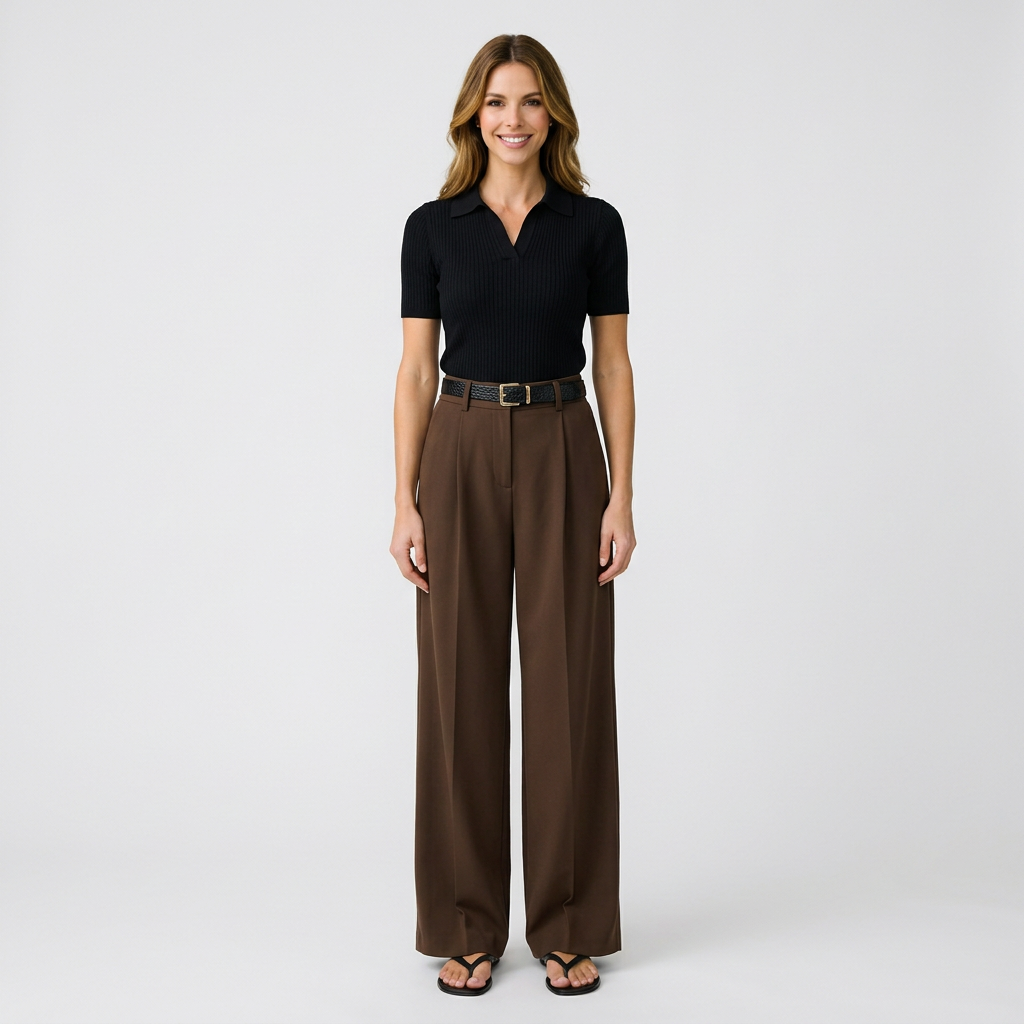Women’s Wide Leg Trousers High Waist – Tailored Full Length Pants