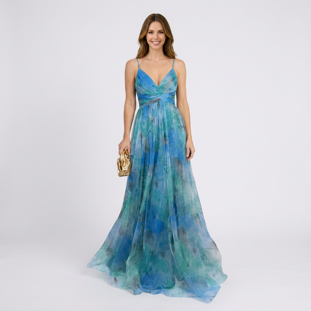 Women Printed Maxi Dress Sleeveless Occasion Holiday
