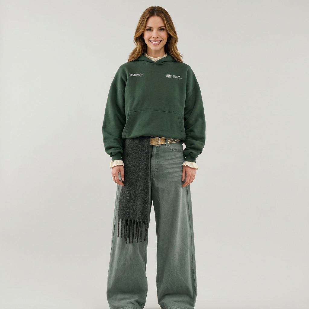 Women’s Pullover Hoodie Kangaroo Pocket – Relaxed Casual Sweatshirt