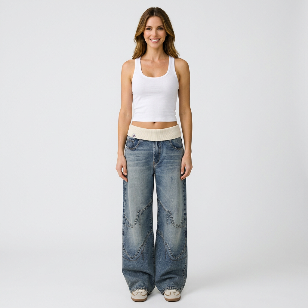 Women’s Wide Leg Jeans Relaxed Fit – Casual Everyday Denim Pants