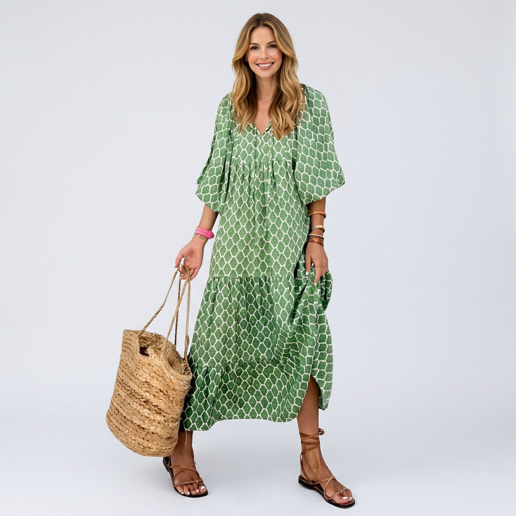 Polka Dot Maxi Dress