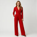 Women Tailored Wide Leg Jumpsuit