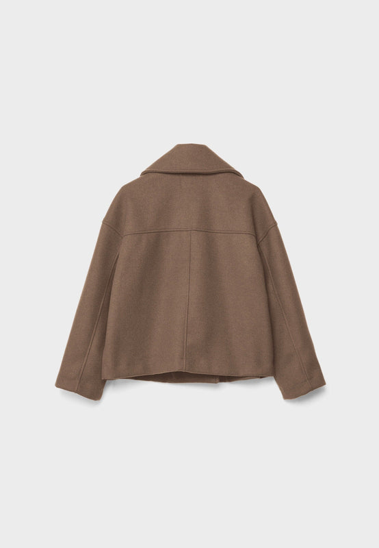 Women Double Breasted Cropped Coat