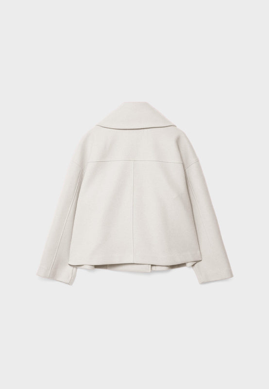 Women Double Breasted Cropped Coat
