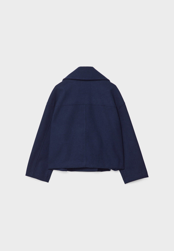 Women Double Breasted Cropped Coat
