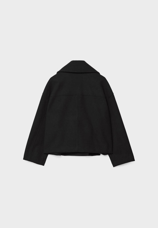 Women Double Breasted Cropped Coat