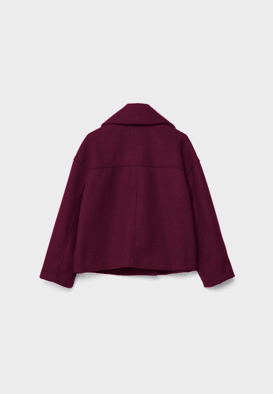 Women Double Breasted Cropped Coat