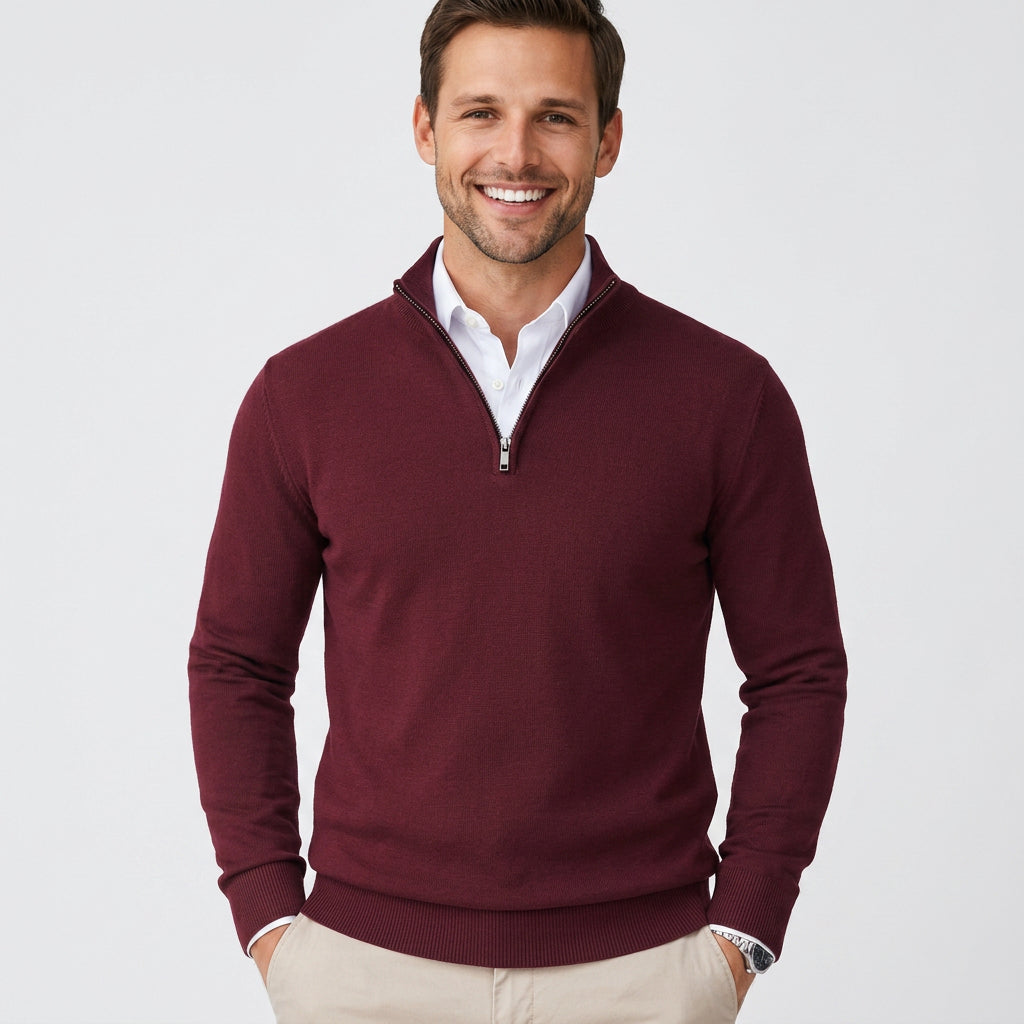 Men’s Quarter Zip Pullover Sweater
