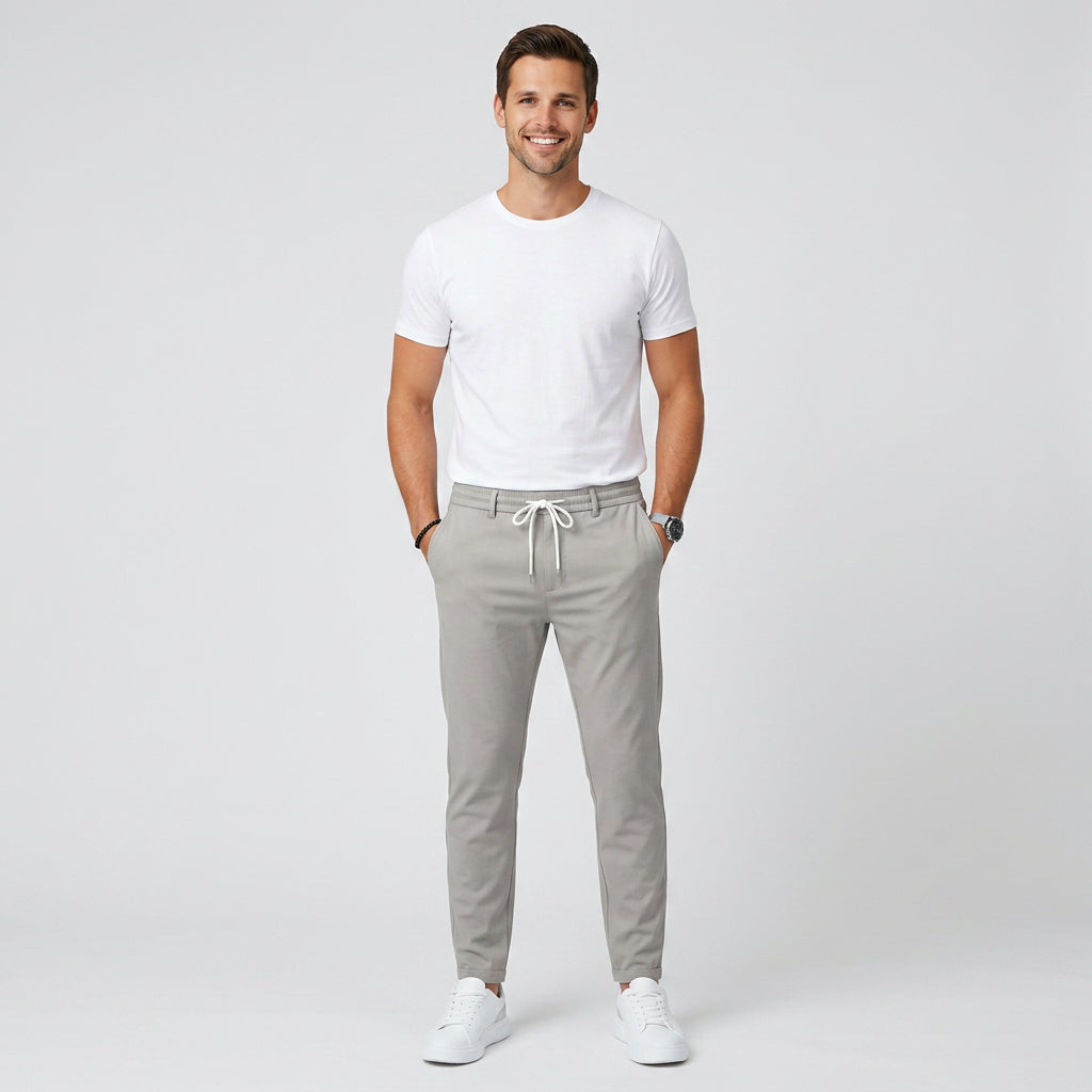 Men’s Drawstring Tapered Pants