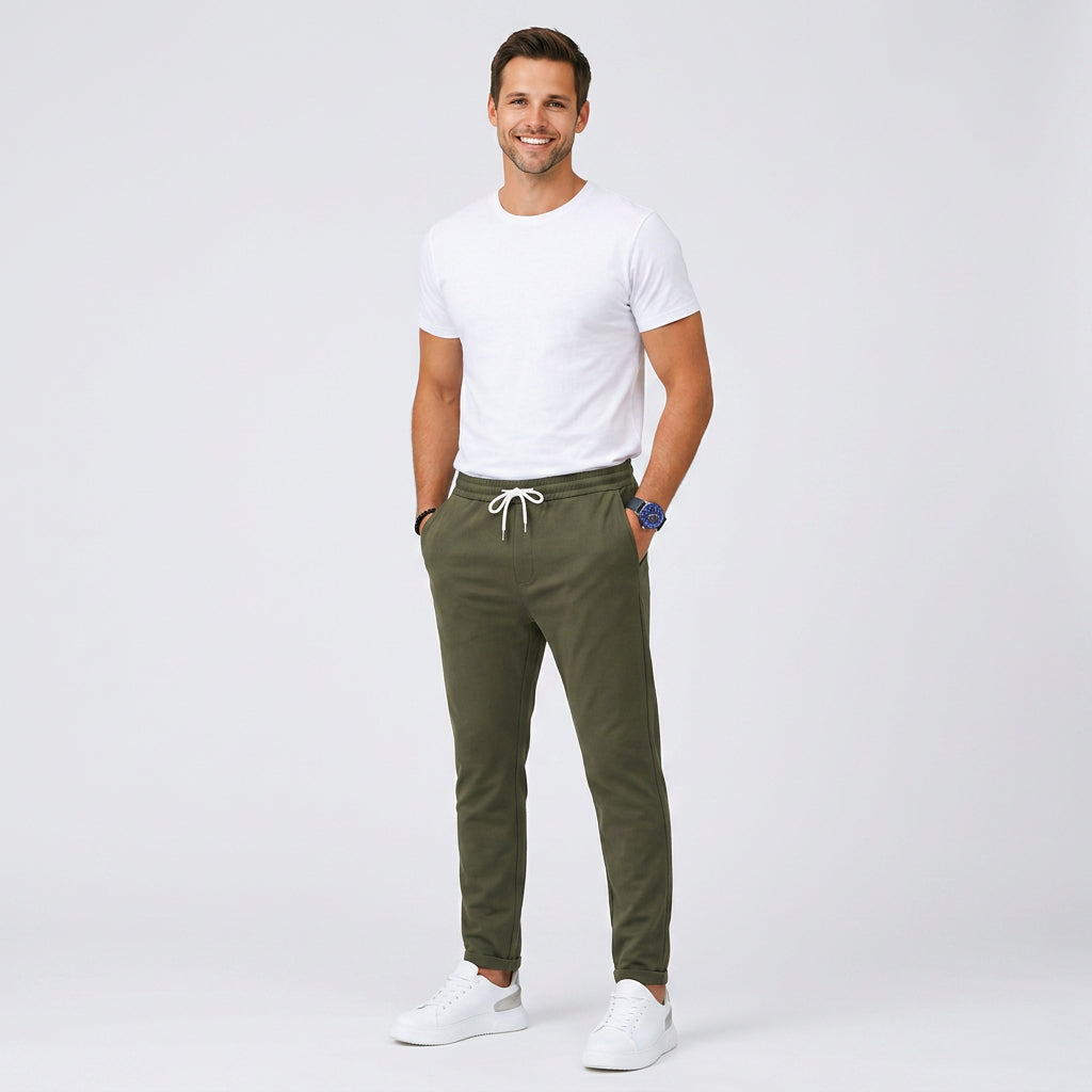 Men’s Drawstring Tapered Pants