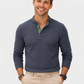 Men’s Textured Long Sleeve Henley Shirt