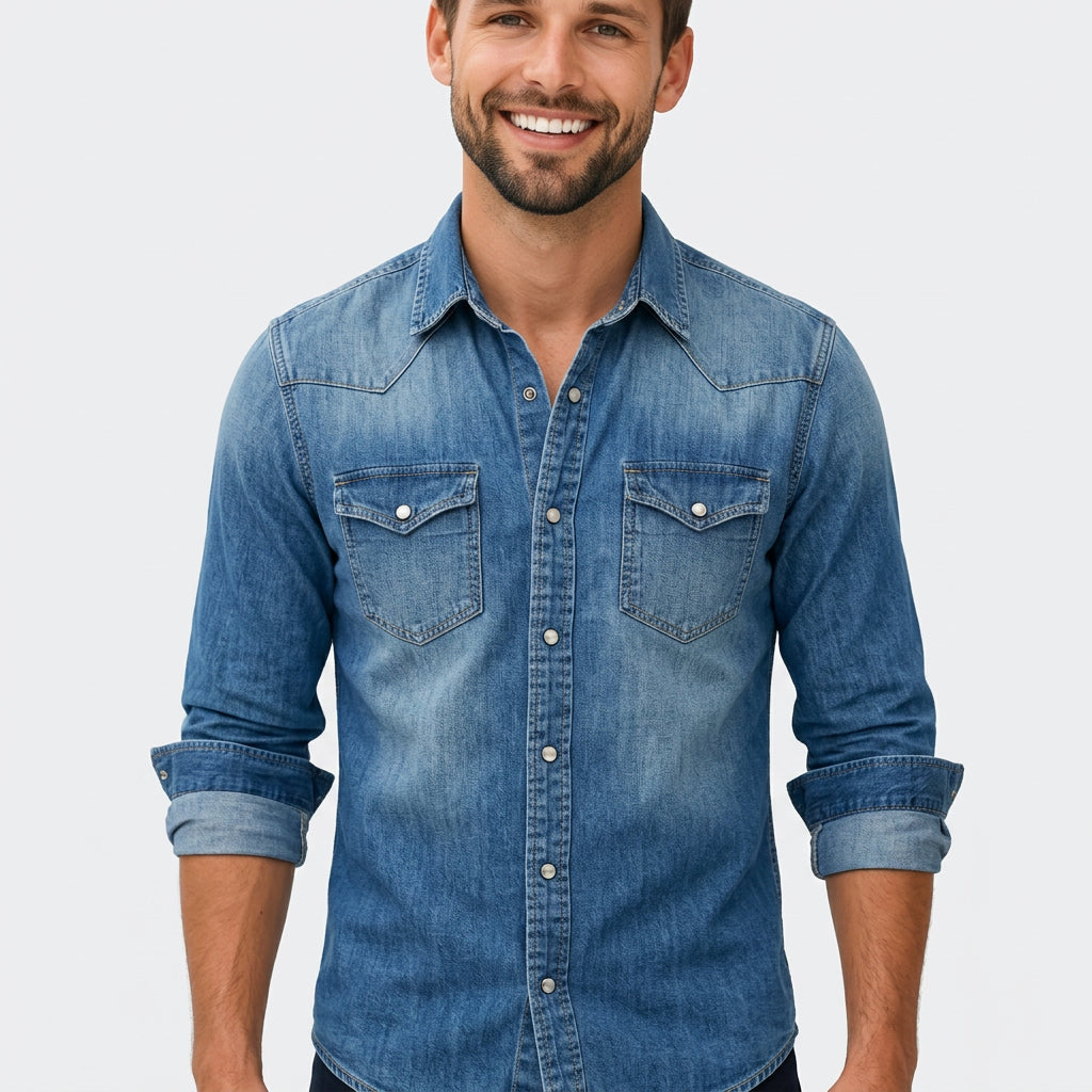 Men’s Long Sleeve Denim Shirt