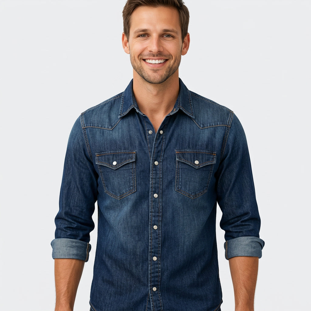 Men’s Long Sleeve Denim Shirt