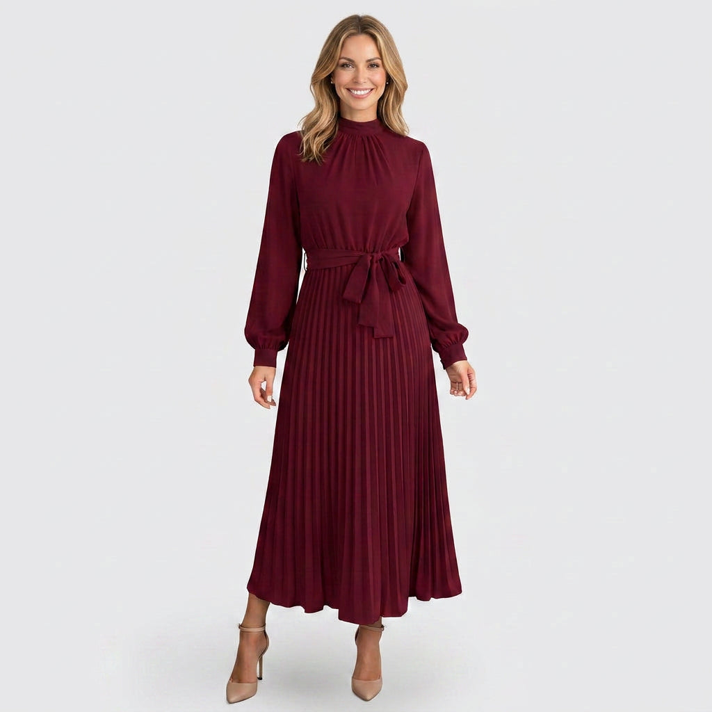 Women Pleated Midi Dress