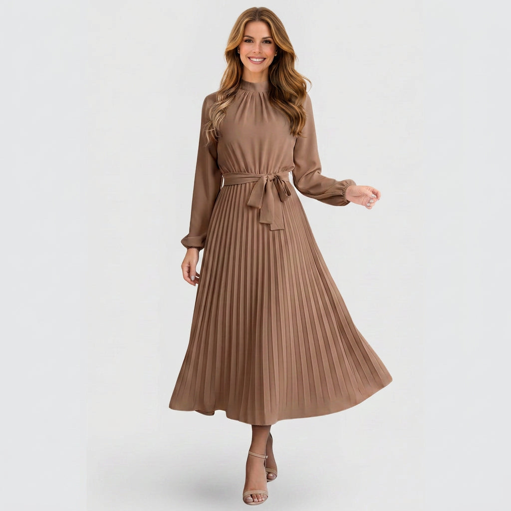 Women Pleated Midi Dress