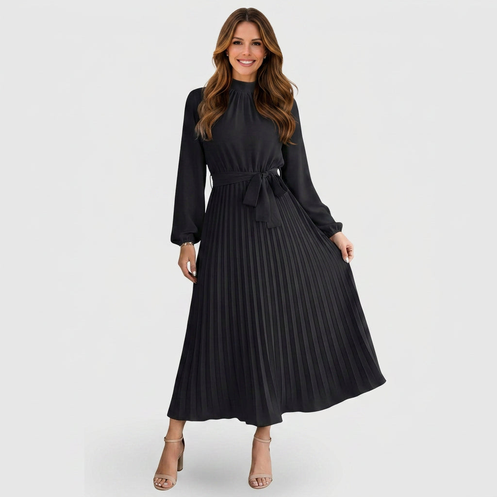 Women Pleated Midi Dress