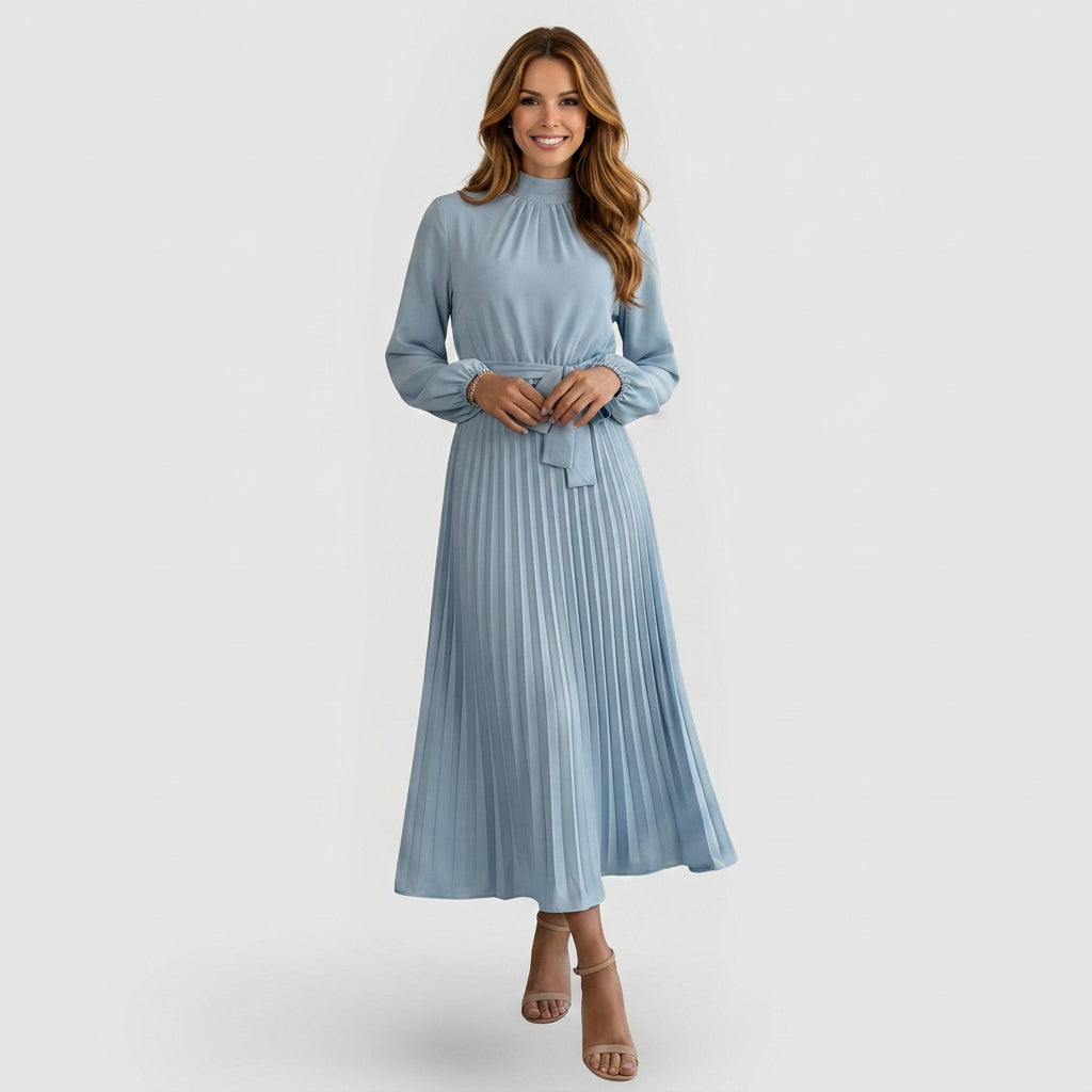 Women Pleated Midi Dress