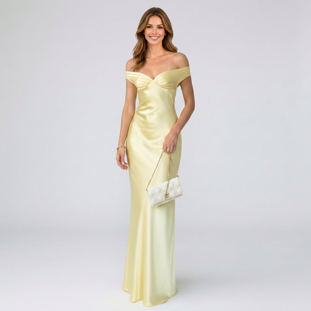 Women Off Shoulder Maxi Dress