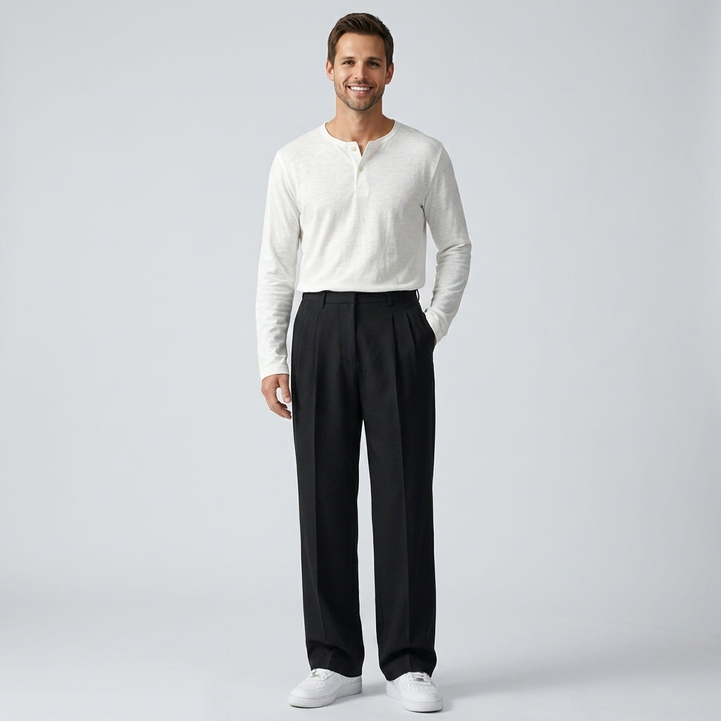 Men Pleated Dress Pants