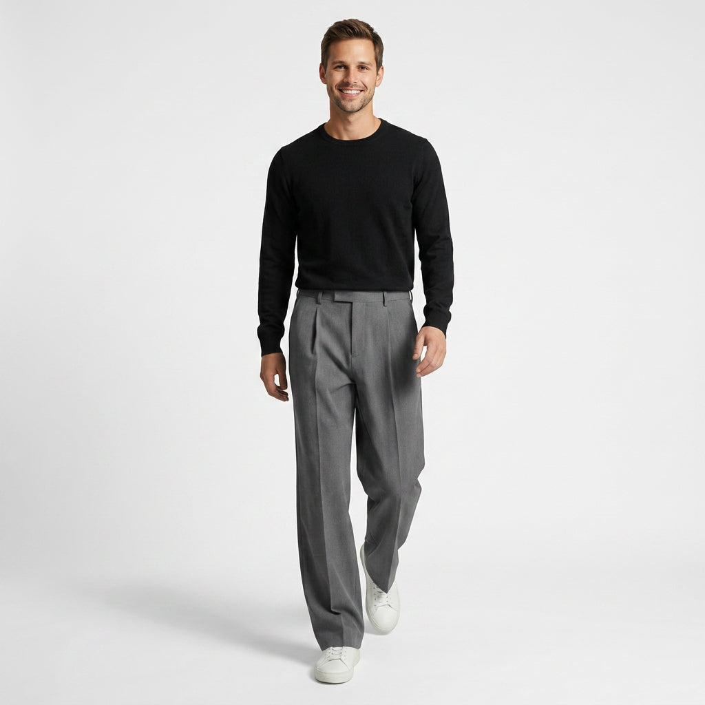 Men Pleated Dress Pants