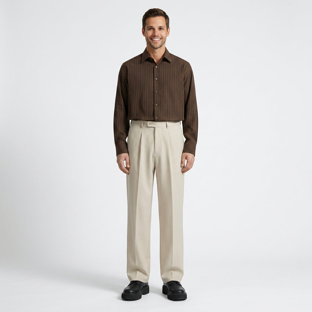 Men Pleated Dress Pants