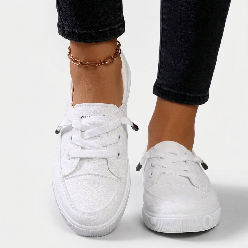 Women Lace Up Canvas Sneakers