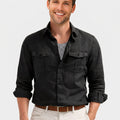 Men’s Linen Button-Up Shirt