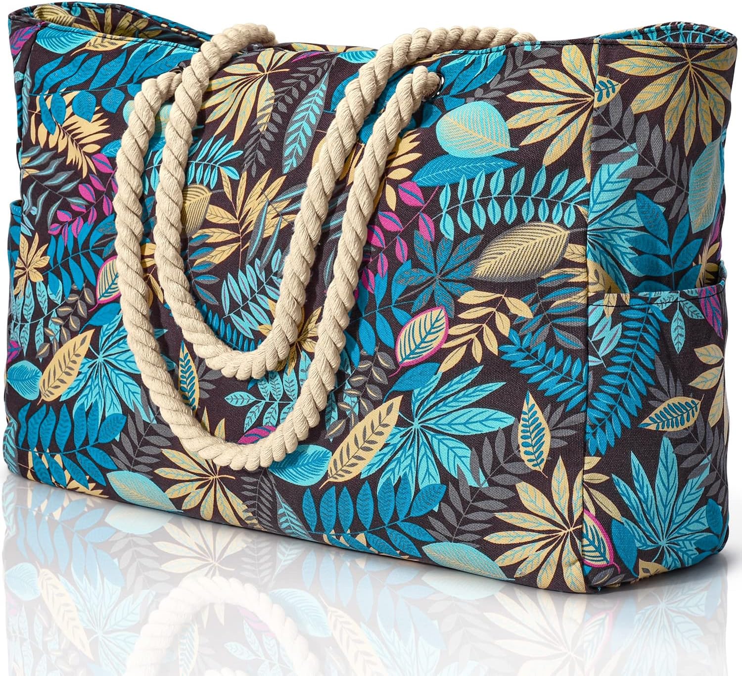 Striped Beach Tote Bag