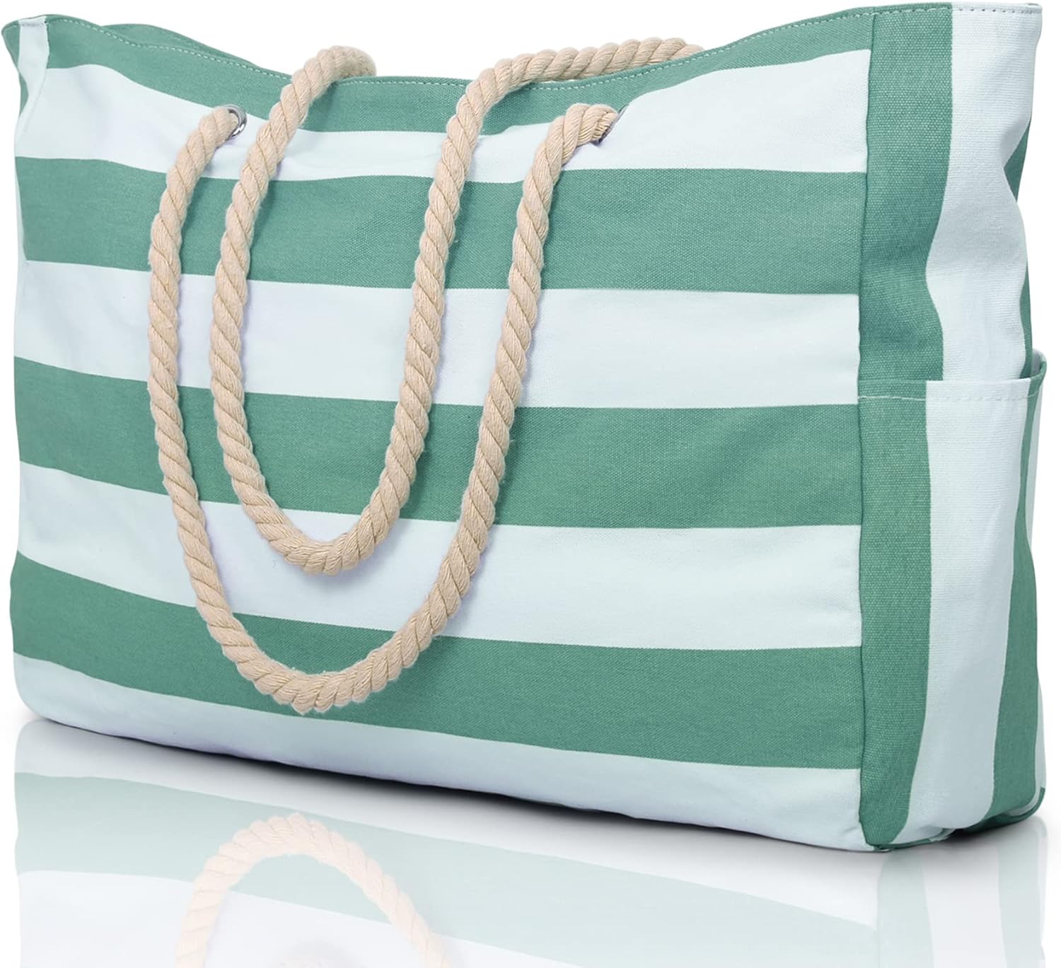 Striped Beach Tote Bag