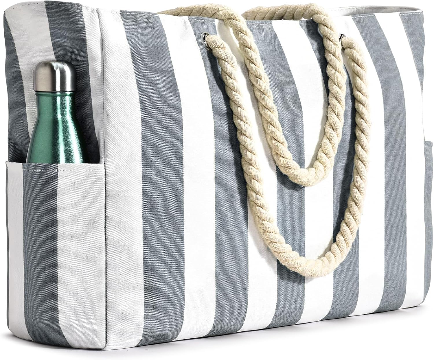 Striped Beach Tote Bag